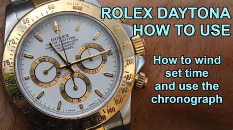 rolex daytona how to set time